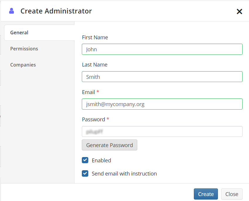 Manage Administrators