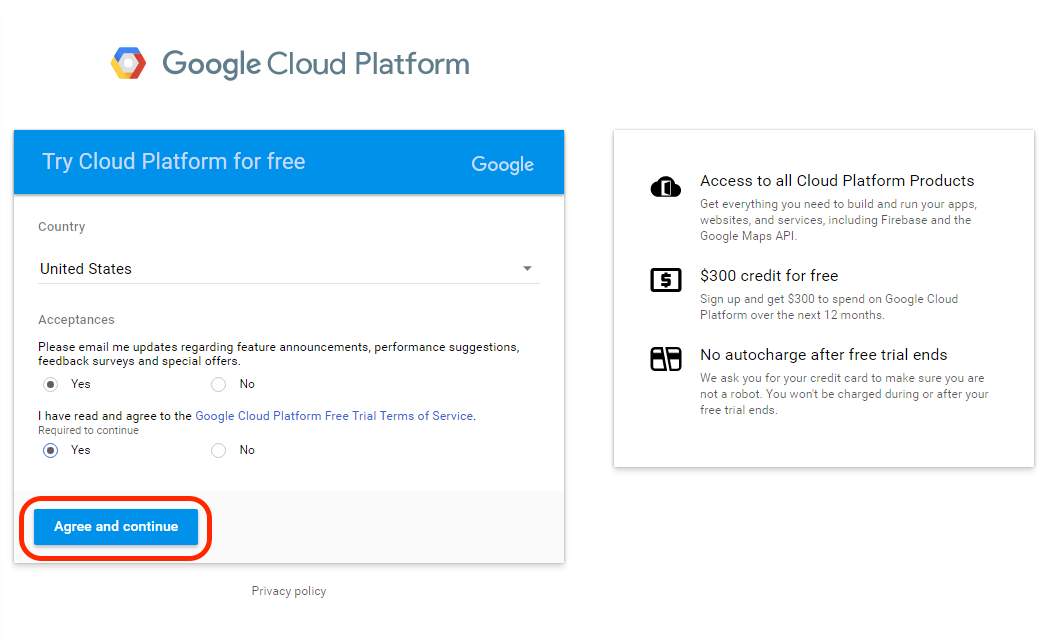 Sign Up for Google Cloud